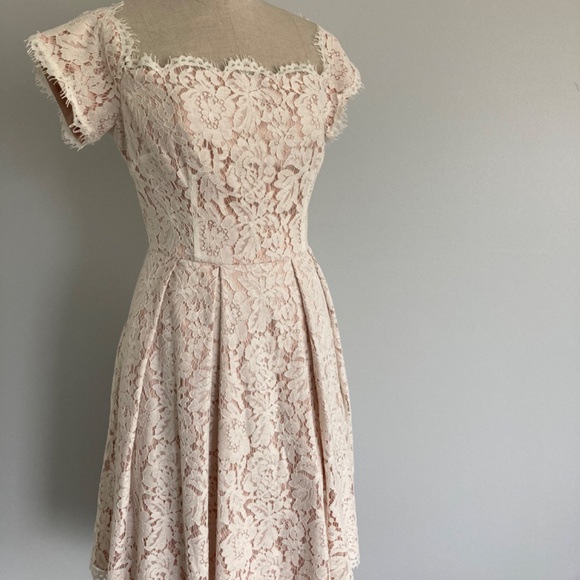 Eliza J Lace and Satin Off the Shoulder Dress - Picture 3 of 12